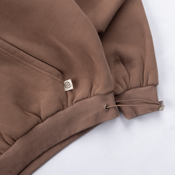 "mountain-top" hoodie (brown)