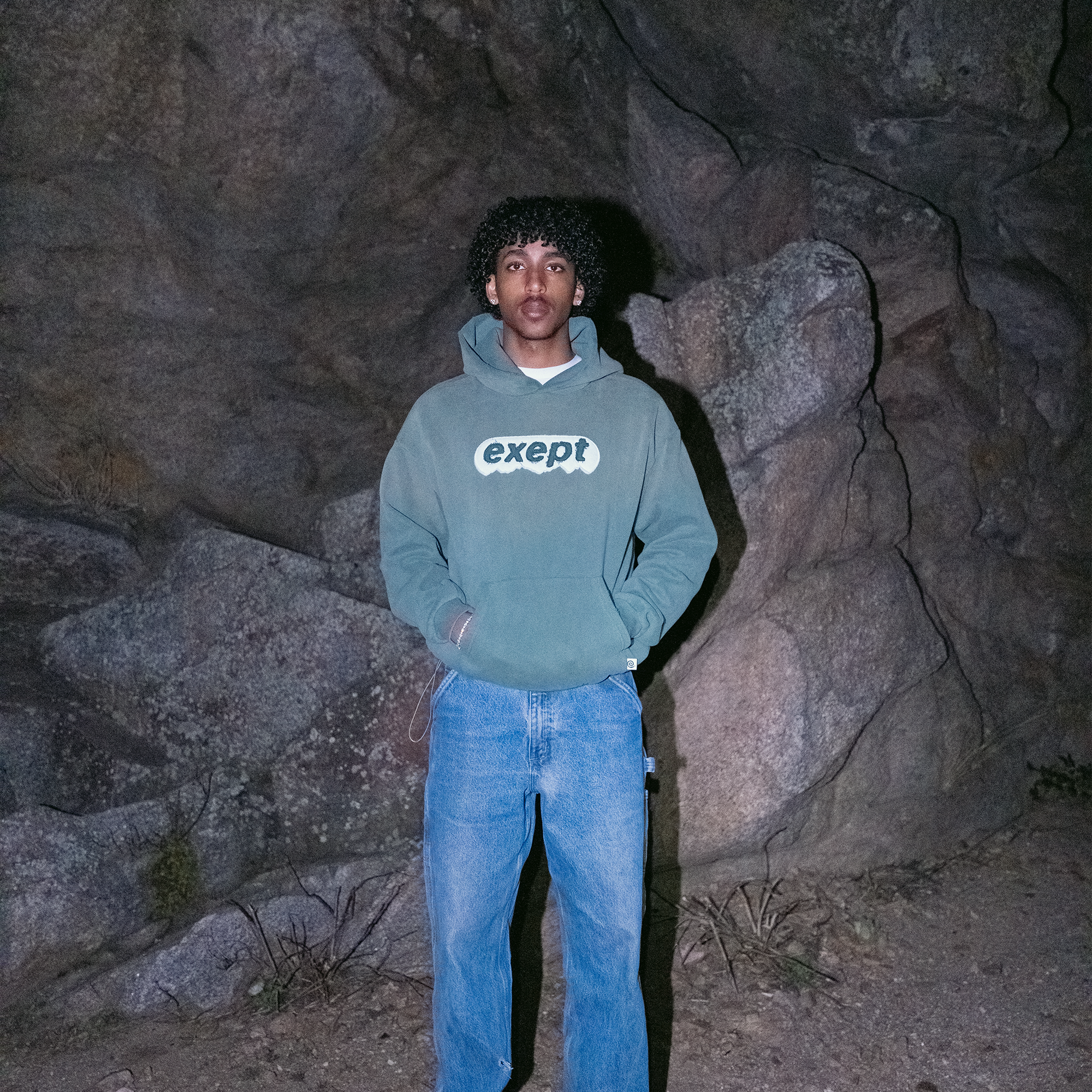 "mountain-top" hoodie (green)