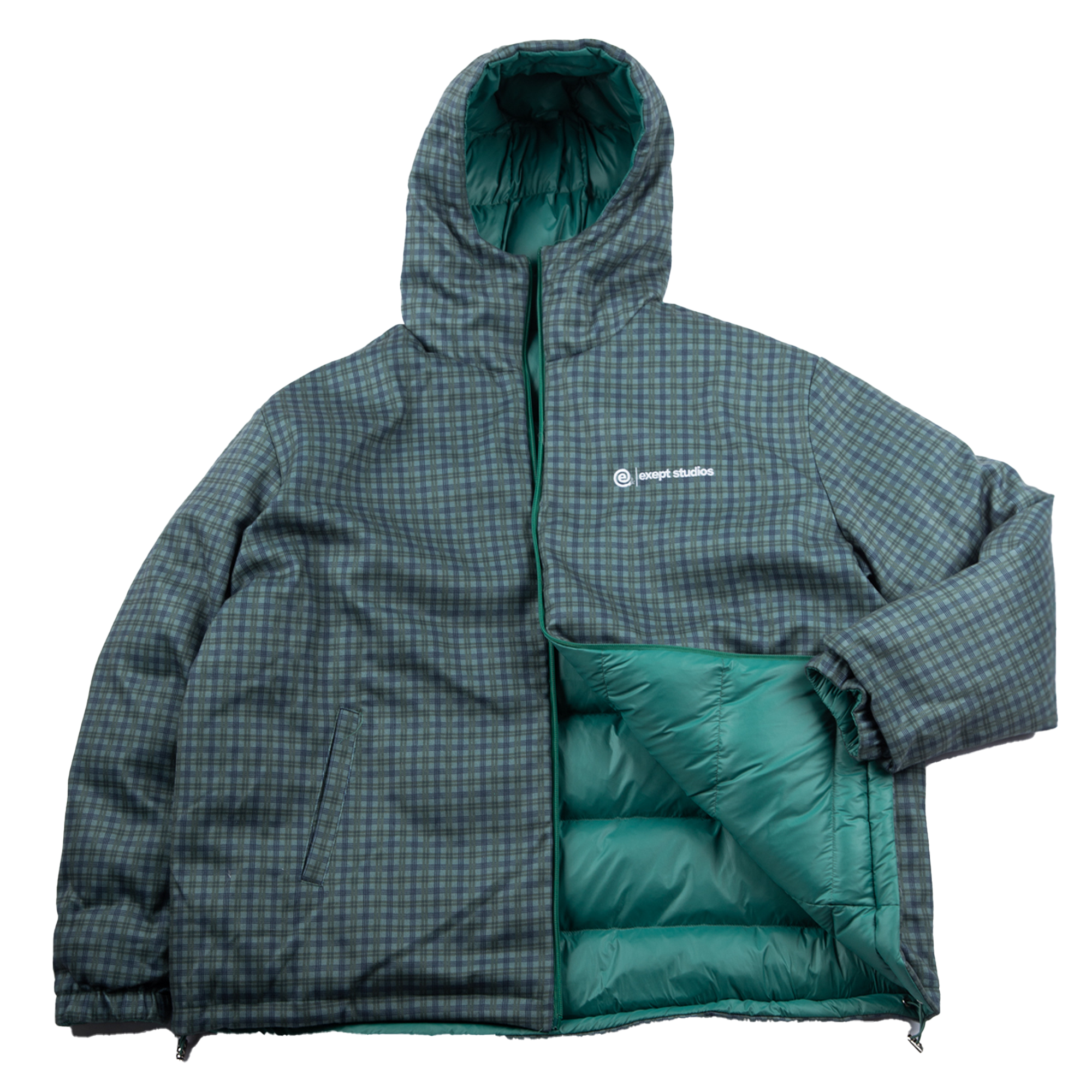 "summit" reversible puffer (green)