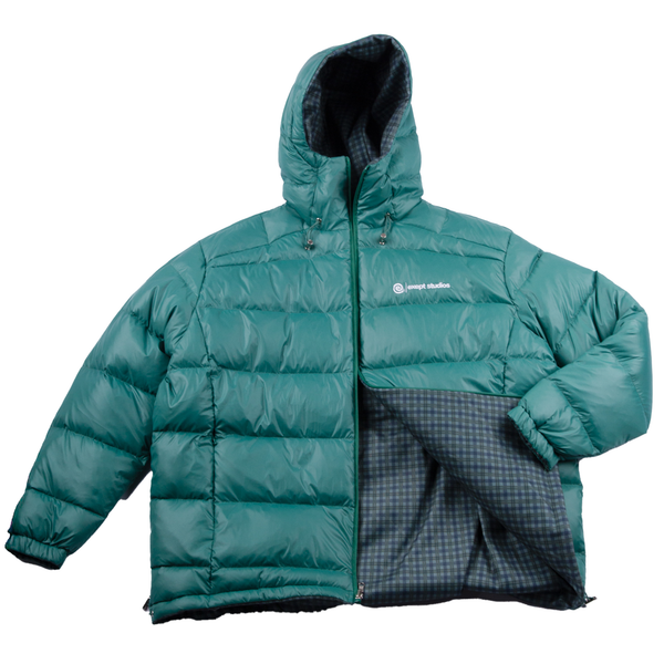 "summit" reversible puffer (green)