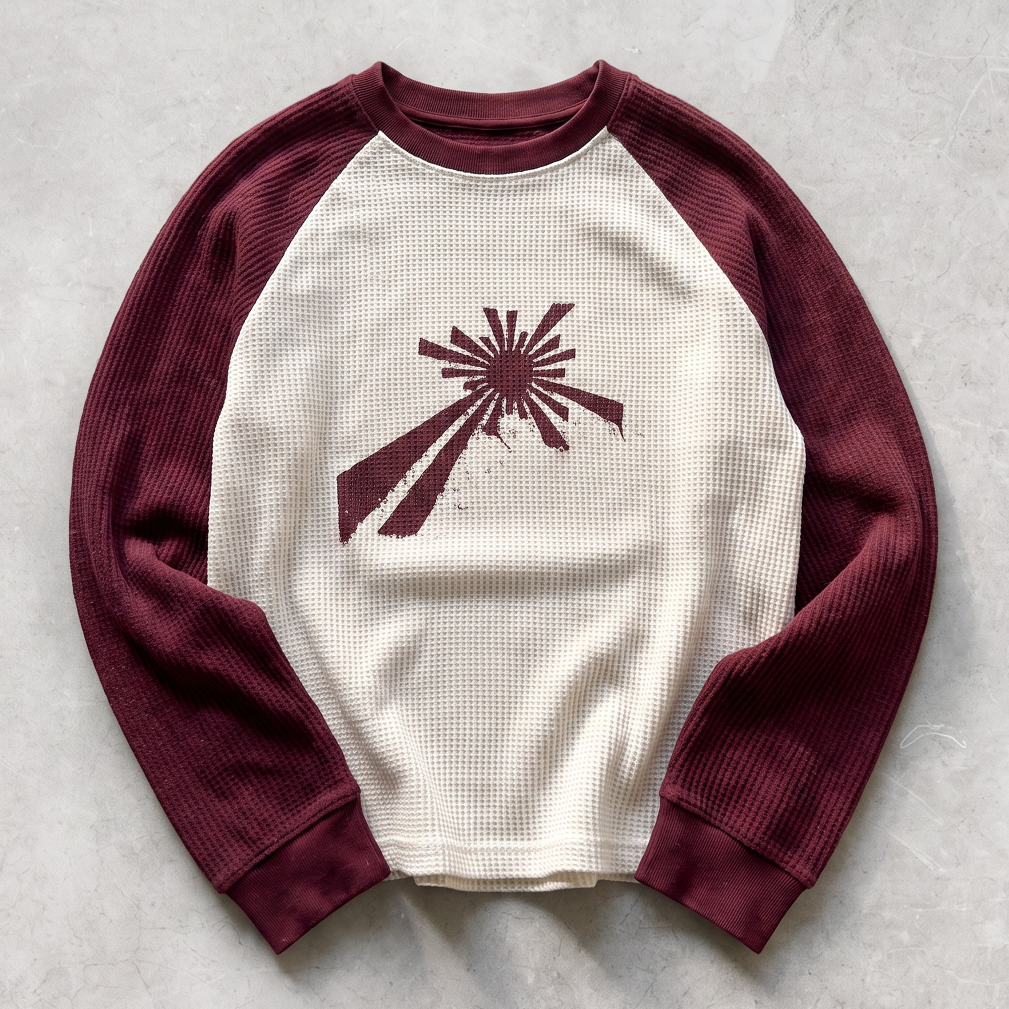 "sunset" waffle knit