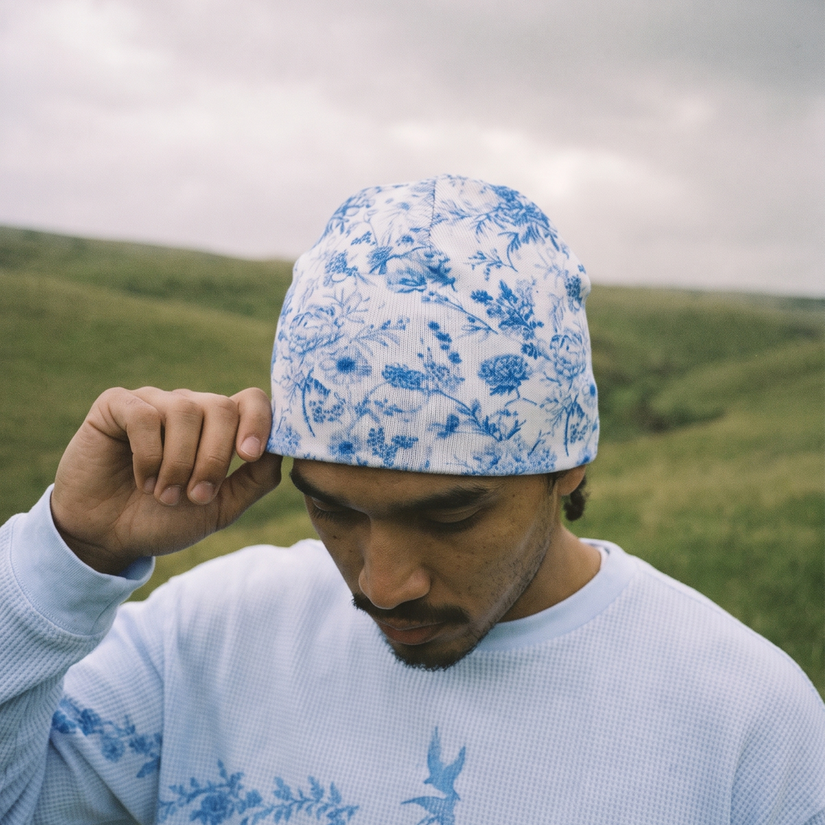 “rain-washed” beanie